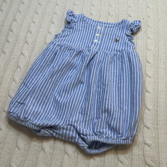 Ralph Lauren Baby Girl Knit Stripe Romper sz 3M - Picture 5 of 6